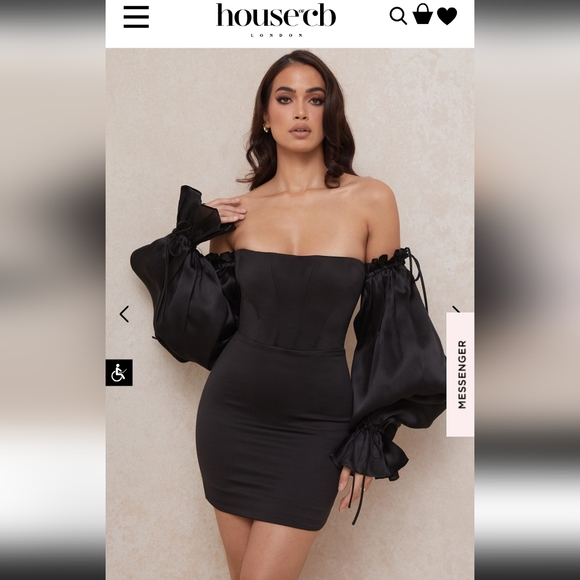 House of CB "Marisa" Satin Corset Dress - Picture 1 of 7